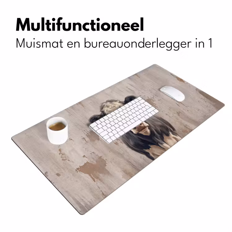 Koe - Portret - Dieren - Modern Muismat XXL klein -sfeer4