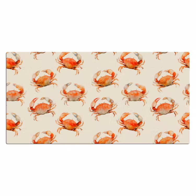 Krabben - Patroon - Oranje Muismat XXL klein 681 -3d_leeg