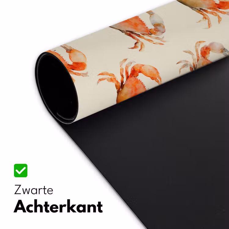 Krabben - Patroon - Oranje Muismat XXL klein 681 -sfeer2