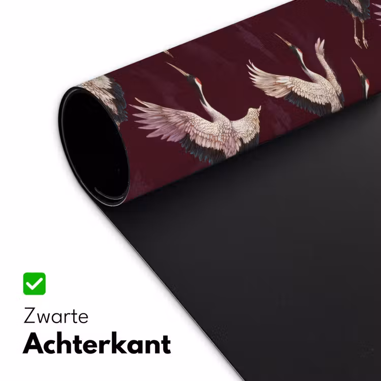 Kraanvogels - Klassiek - Bordeaux Muismat XXL klein 681 -sfeer2