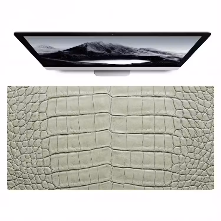 Krokodillenleer - Schubben - Groen Muismat XXL klein -zzz3d