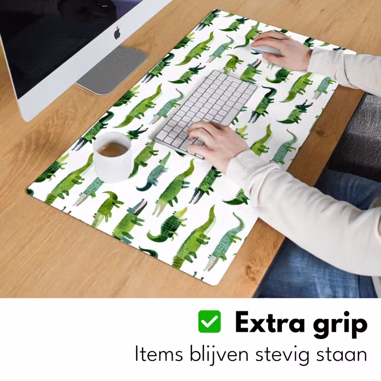 krokodillen - Speels - Groen Muismat XXL klein 681 -sfeer3