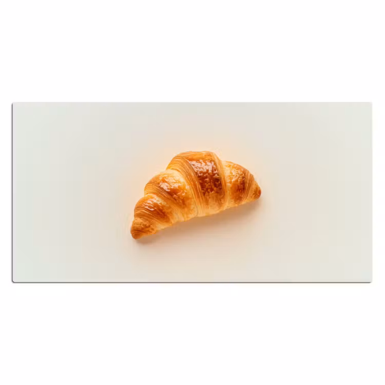 Croissant - Brood - Beige Muismat XXL klein -3d_leeg