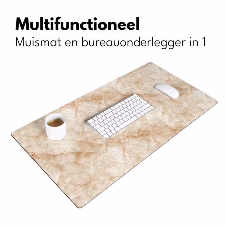 Kristalstructuur - Bruin - Marmer Muismat XXL klein 681 -sfeer4
