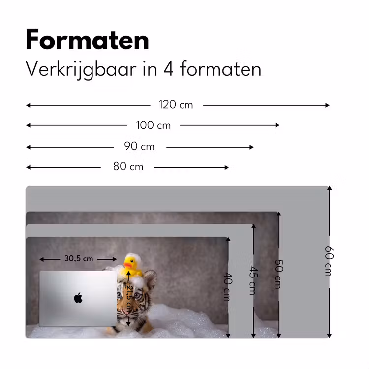 Welpje - Bad - Geel Muismat XXL klein -sfeer5
