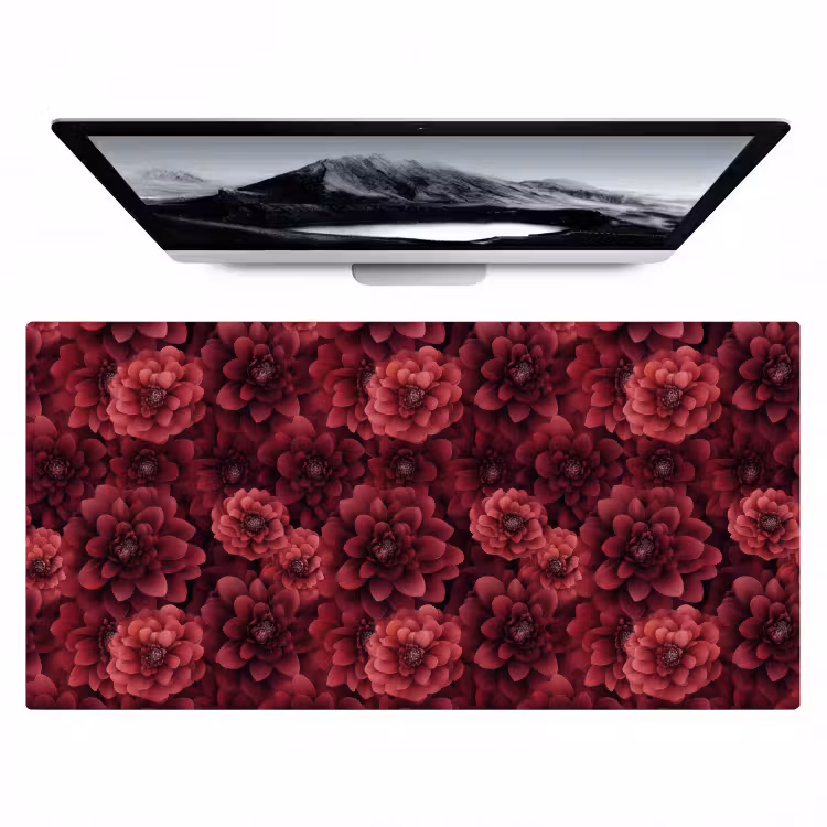 Dahlias - Bloemen - Rood Muismat XXL klein 681 -zzz3d