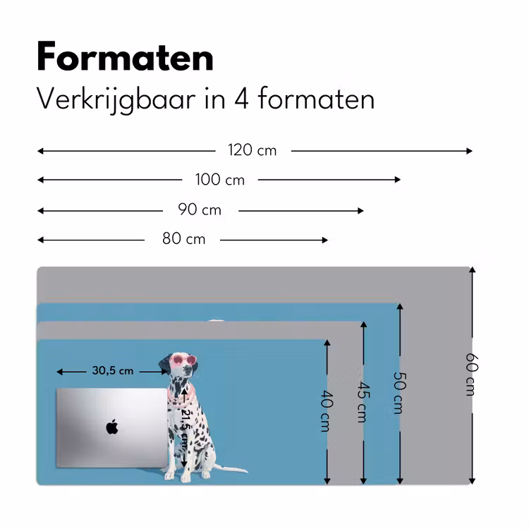 Dalmatiër - Zonnebril - Blauw Muismat XXL klein -sfeer5