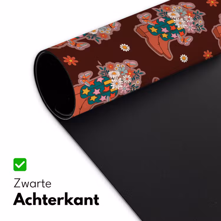 Donker - Cowboy - Laars - Patroon Muismat XXL klein 681 -sfeer2