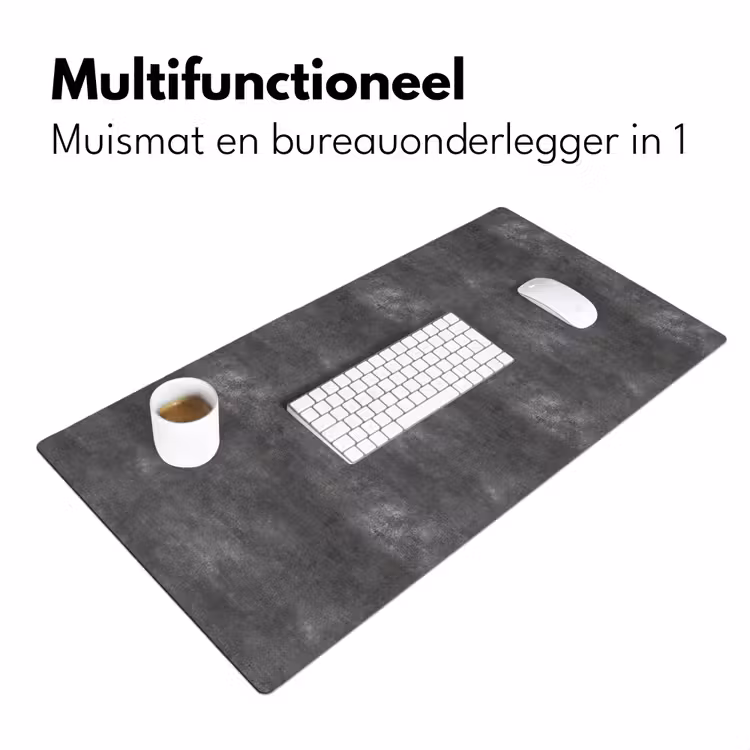 Donkergrijs - Ruw - Beton Muismat XXL klein 681 -sfeer4