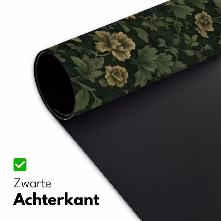Donker - Groen - Goud - Botanisch Muismat XXL klein 681 -sfeer2