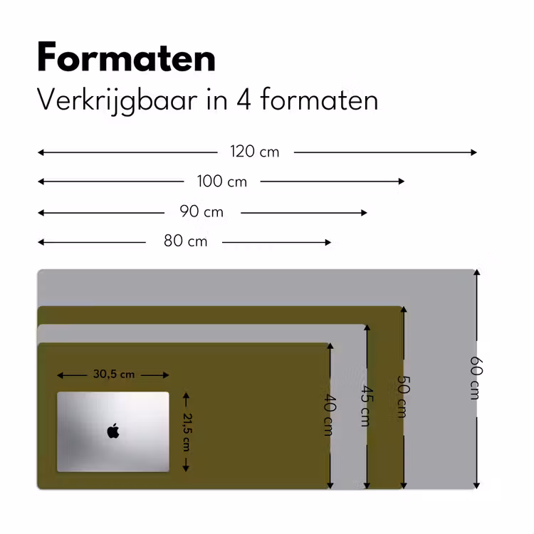 Dark - Olive - Groen Muismat XXL klein 681 -sfeer5