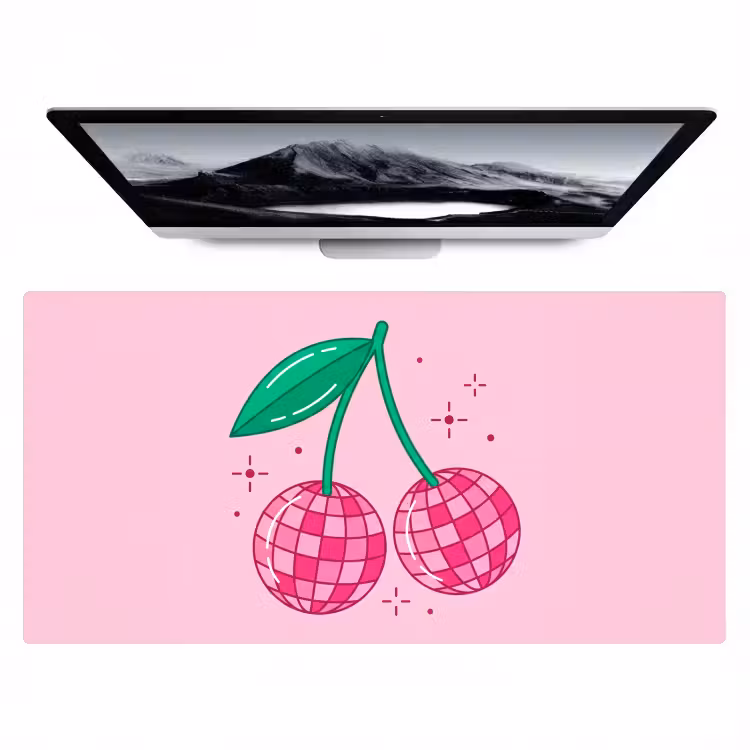Decoratie - Disco-bal - Feest - Roze Muismat XXL klein -zzz3d