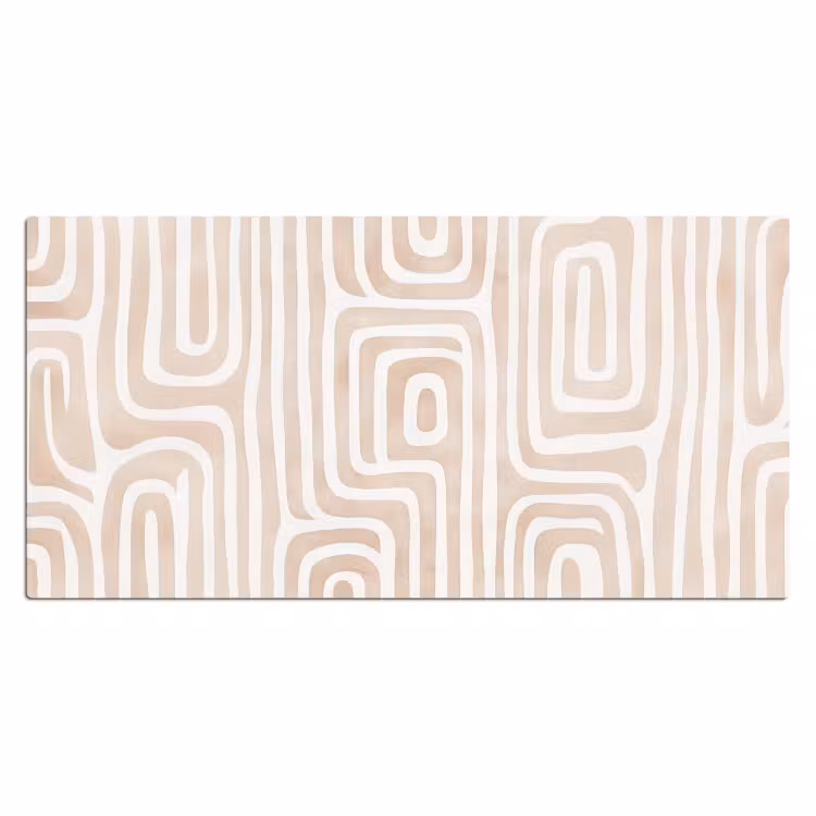 Decoratief - Labyrint - Beige Muismat XXL klein -3d_leeg