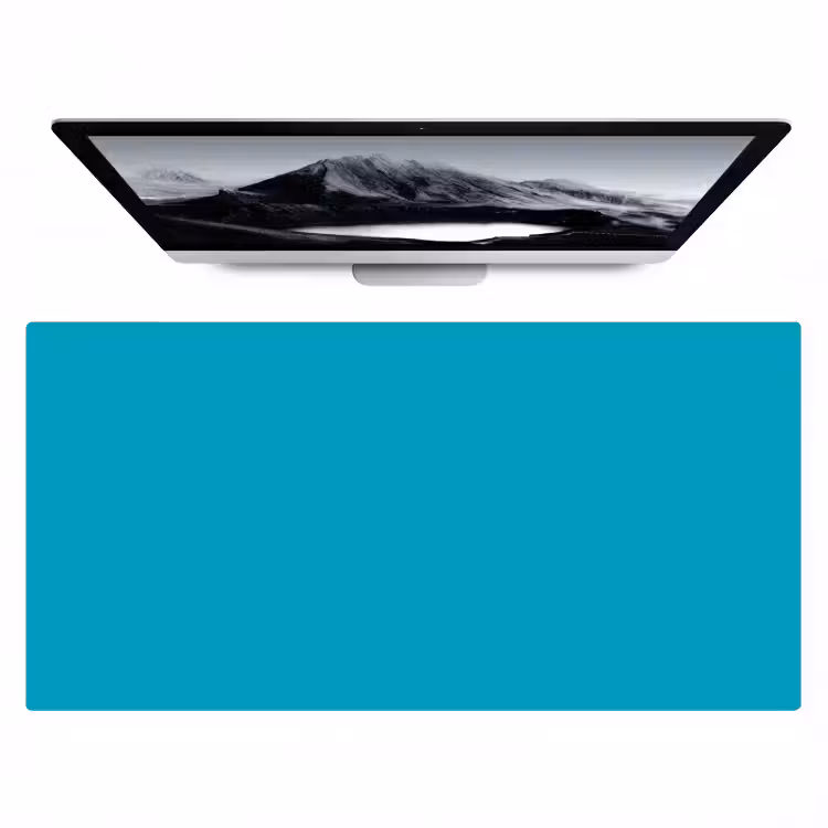 Deep - Turquoise - Turkoois Muismat XXL klein 681 -zzz3d