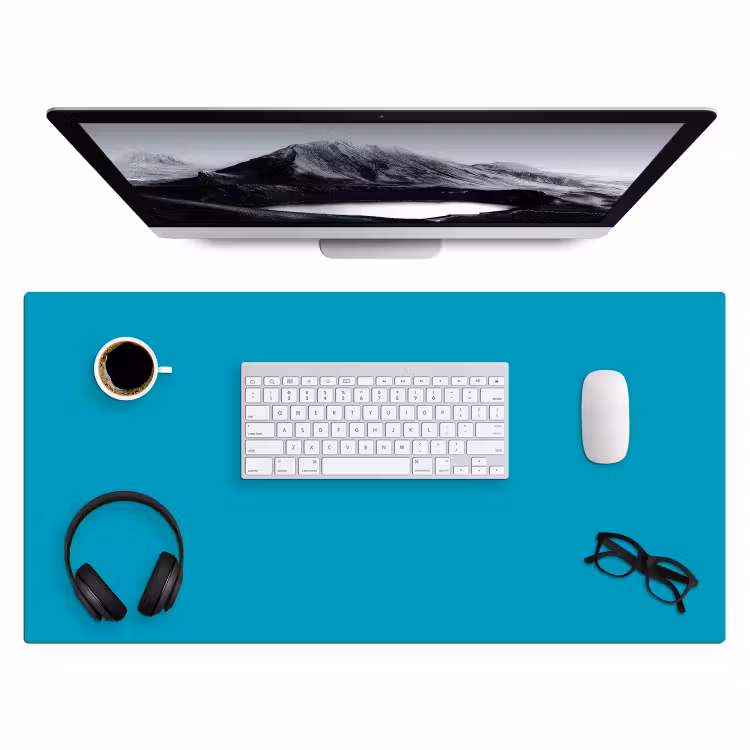 Deep - Turquoise - Turkoois Muismat XXL klein 681 -3d