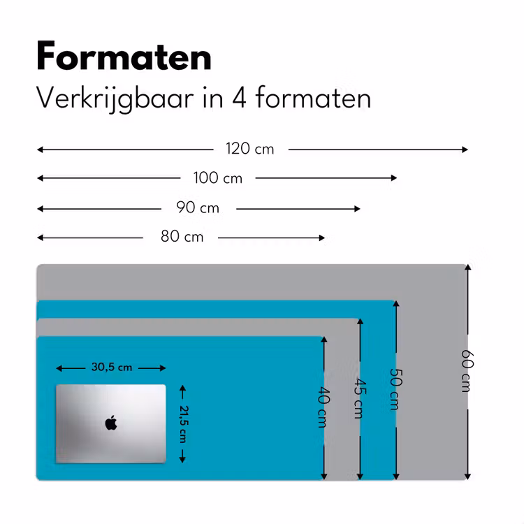 Deep - Turquoise - Turkoois Muismat XXL klein 681 -sfeer5