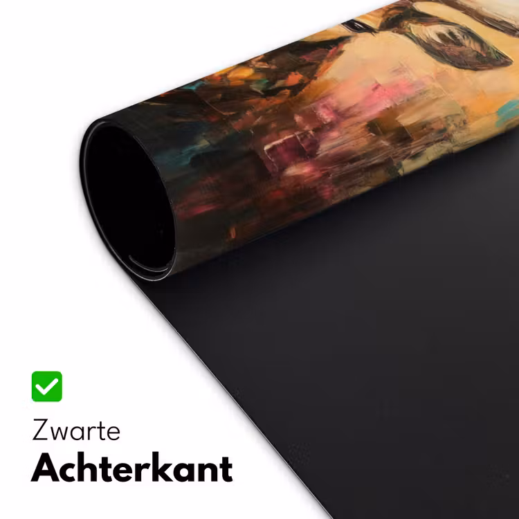 Hert - Geverfd - Gewei - Bruin Muismat XXL klein -sfeer2