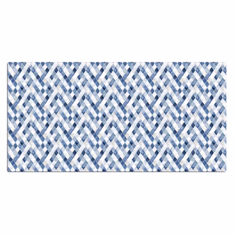 Diamant - Patroon - Blauw - Wit Muismat XXL klein 681 -3d_leeg