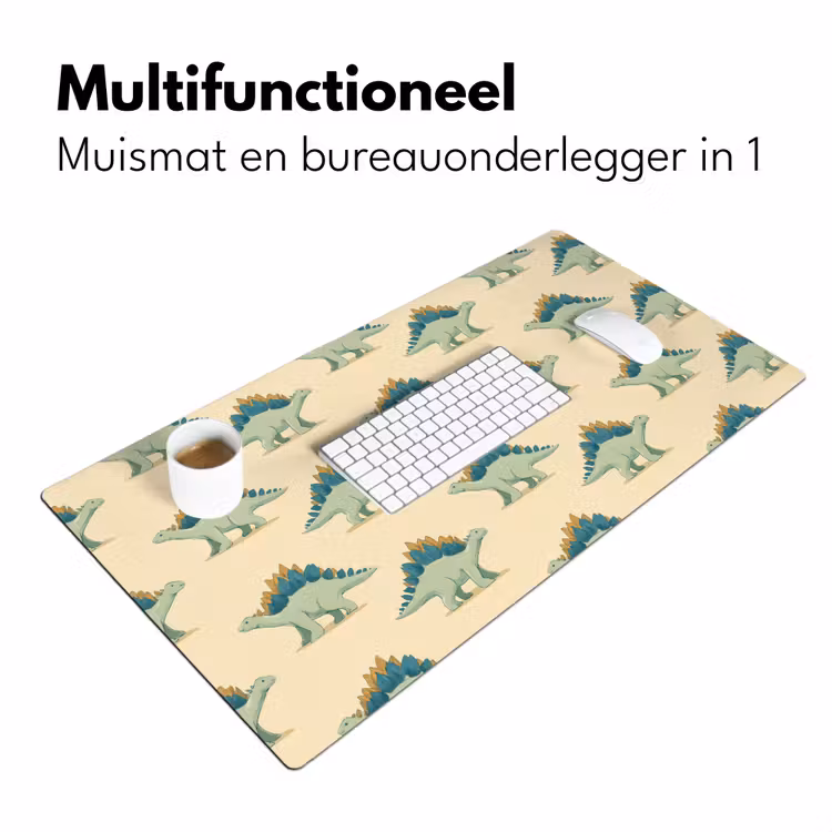 Dino - Patroon - Groen Muismat XXL klein 681 -sfeer4