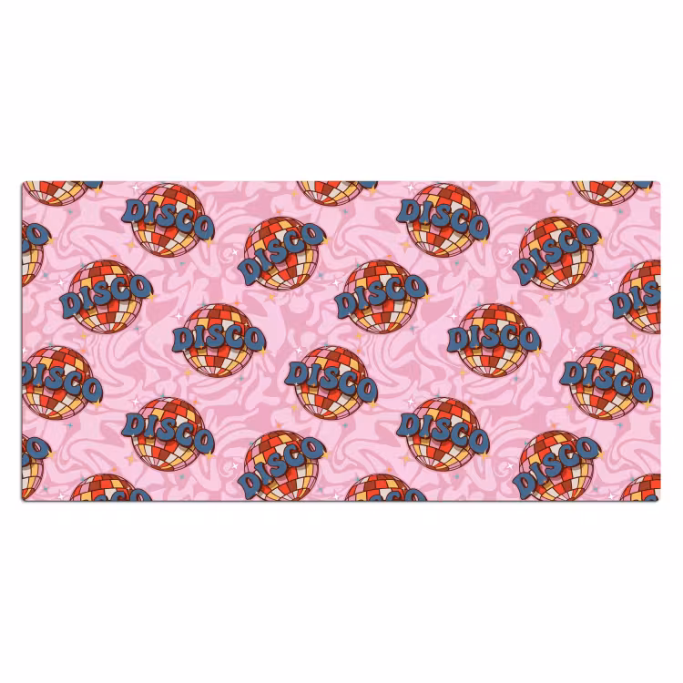 Disco - Bal - Patroon - Roze Muismat XXL klein 681 -3d_leeg