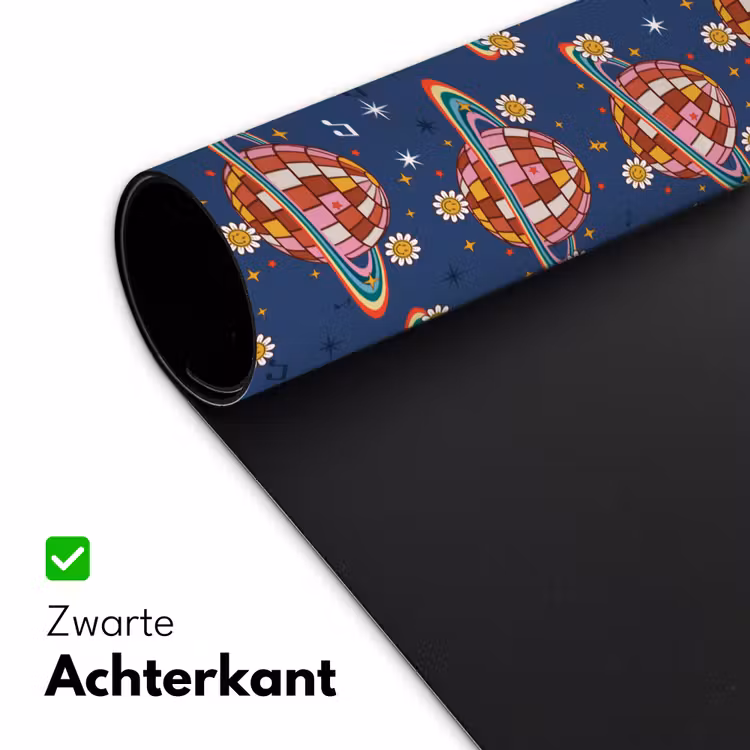 Disco - Blauw - Patroon Muismat XXL klein 681 -sfeer2