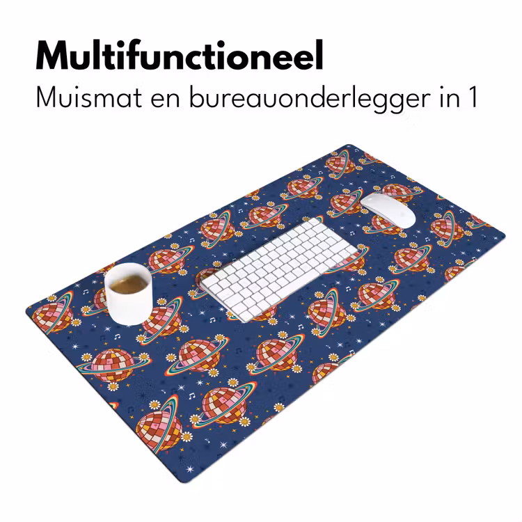Disco - Blauw - Patroon Muismat XXL klein 681 -sfeer4