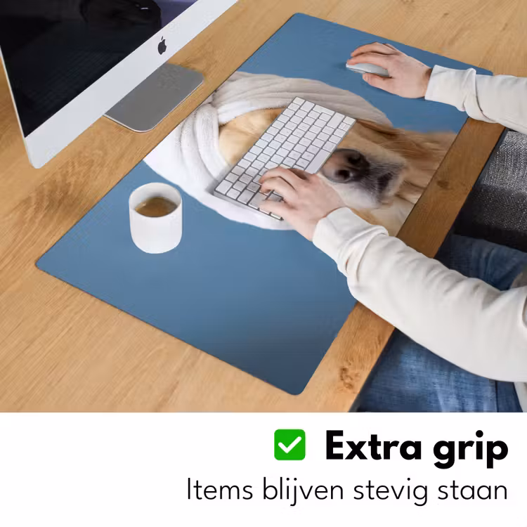 Hond - Badeend - Geel Muismat XXL klein -sfeer3