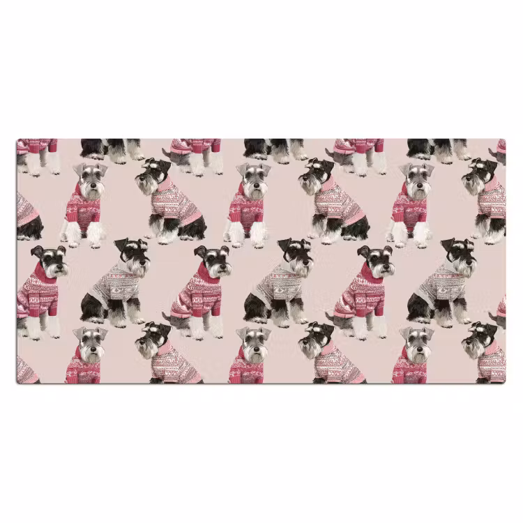 Honden - Truien - Rood Muismat XXL klein 681 -3d_leeg