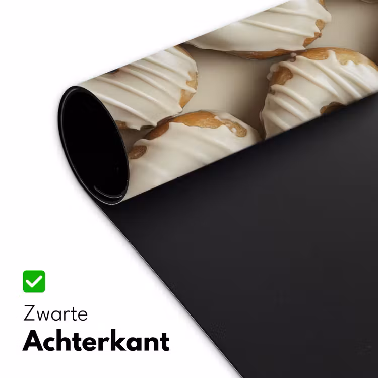 Donuts - Chocolade - Wit - Beige Muismat XXL klein -sfeer2
