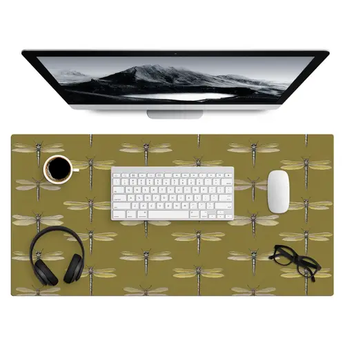 Libellen - Patroon - Groen Muismat XXL klein 681 -3d