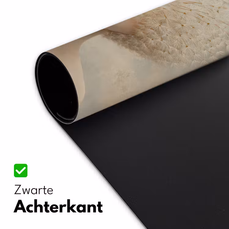 Dromerig - Beige - Paardenbloemzaadjes Muismat XXL klein -sfeer2