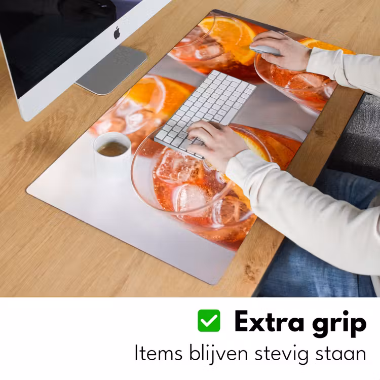 Drank - Sinaasappel - IJs - Zomer - Oranje Muismat XXL klein -sfeer3