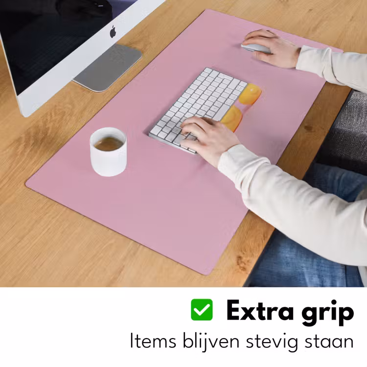 Eendjes - Vrolijk - Roze Muismat XXL klein -sfeer3