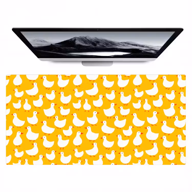 Eendjes - Patroon - Geel Muismat XXL klein 681 -zzz3d