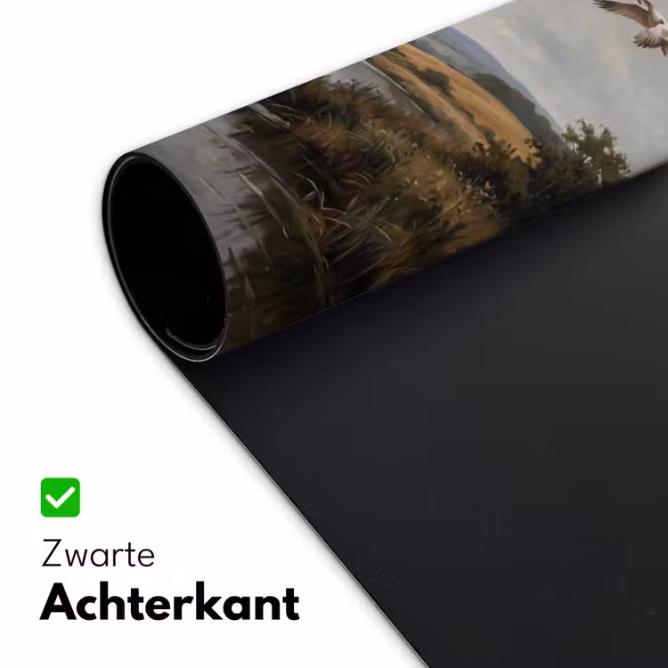 Eenden - Rivier - Landschap - Vlucht - Nostalgisch Muismat XXL klein -sfeer2