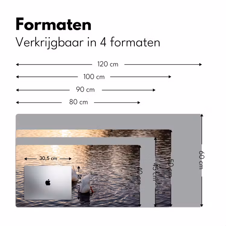 Eenden - Water - Natuur Muismat XXL klein -sfeer5