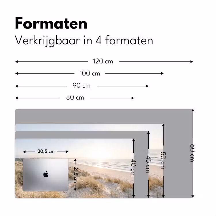 Duinen - Strand - Beige Muismat XXL klein -sfeer5