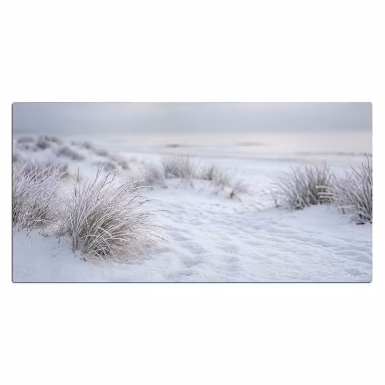 Duinen - Sneeuw - Strand - Winter - Serene Muismat XXL klein -3d_leeg