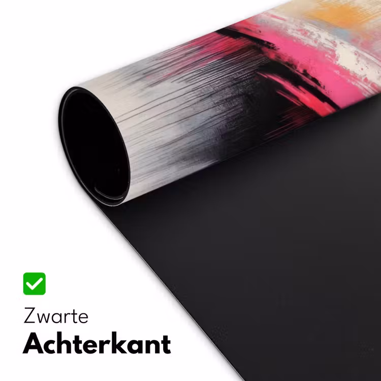 Dynamisch - Abstract - Kleurrijk - Zwart Muismat XXL klein -sfeer2