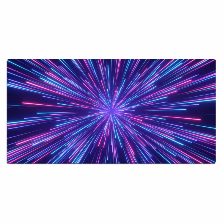 Dynamisch - Ruimte - Kleurrijk Muismat XXL klein -3d_leeg