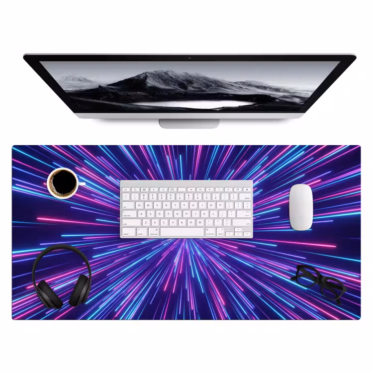 Dynamisch - Ruimte - Kleurrijk Muismat XXL klein -3d