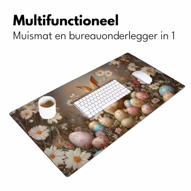 Paashaas - Lente - Paaseieren Muismat XXL klein -sfeer4
