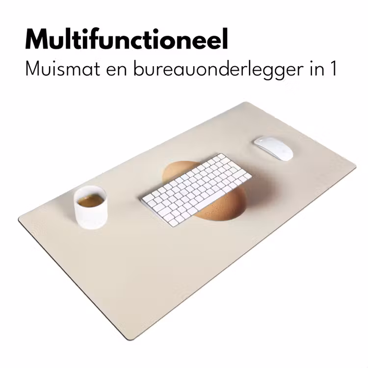 Ei - Beige - Ovaal - Egaal Muismat XXL klein -sfeer4