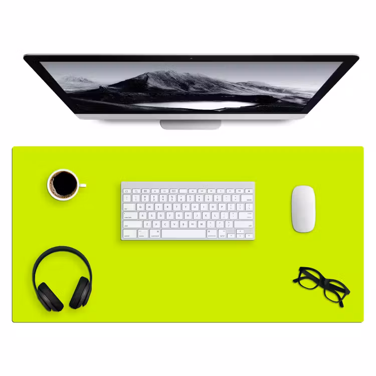 Electric - Lemon - Geel Muismat XXL klein 681 -3d