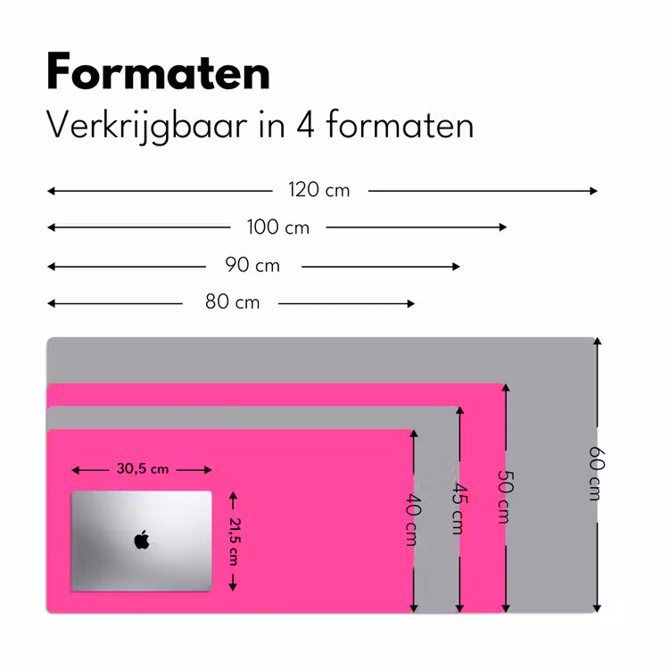Electric - Magenta - Roze Muismat XXL klein 681 -sfeer5