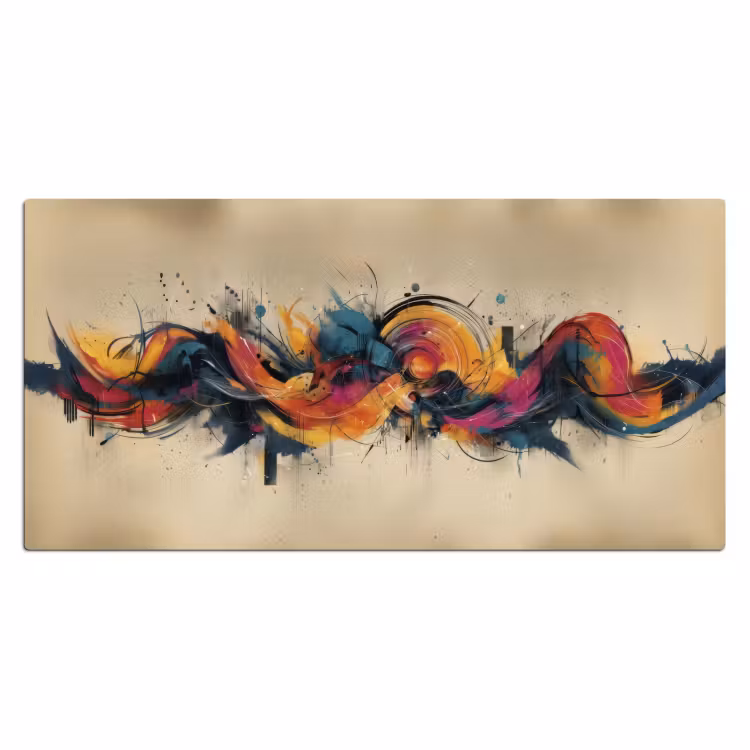 Explosie - Kleurrijk - Vormen - Abstract Muismat XXL klein -3d_leeg