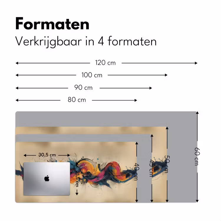 Explosie - Kleurrijk - Vormen - Abstract Muismat XXL klein -sfeer5
