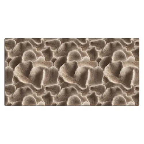 Waaiervorm - Beige - Vezel textuur Muismat XXL klein 681 -3d_leeg