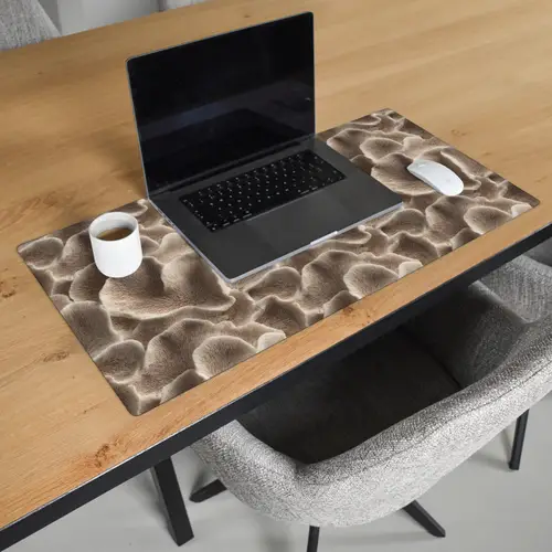 Waaiervorm - Beige - Vezel textuur Muismat XXL klein 681 -sfeer1