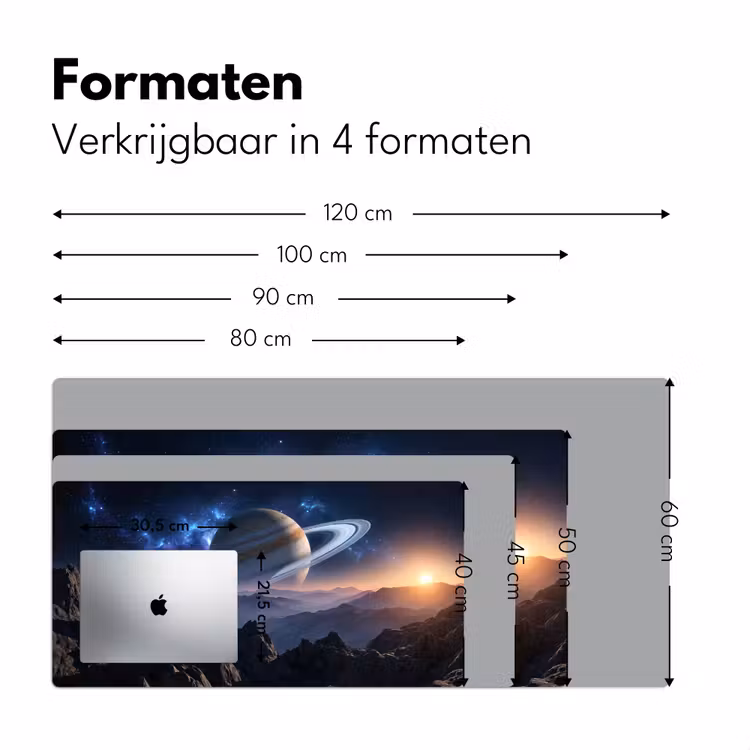 Fantasy - Kosmos - Landschap Muismat XXL klein -sfeer5